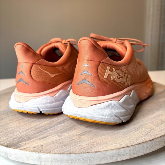 Hoka One One Arahi 6 Women’s Running Shoes Size 8 B Peach Orange Sneakers - Picture 5 of 9